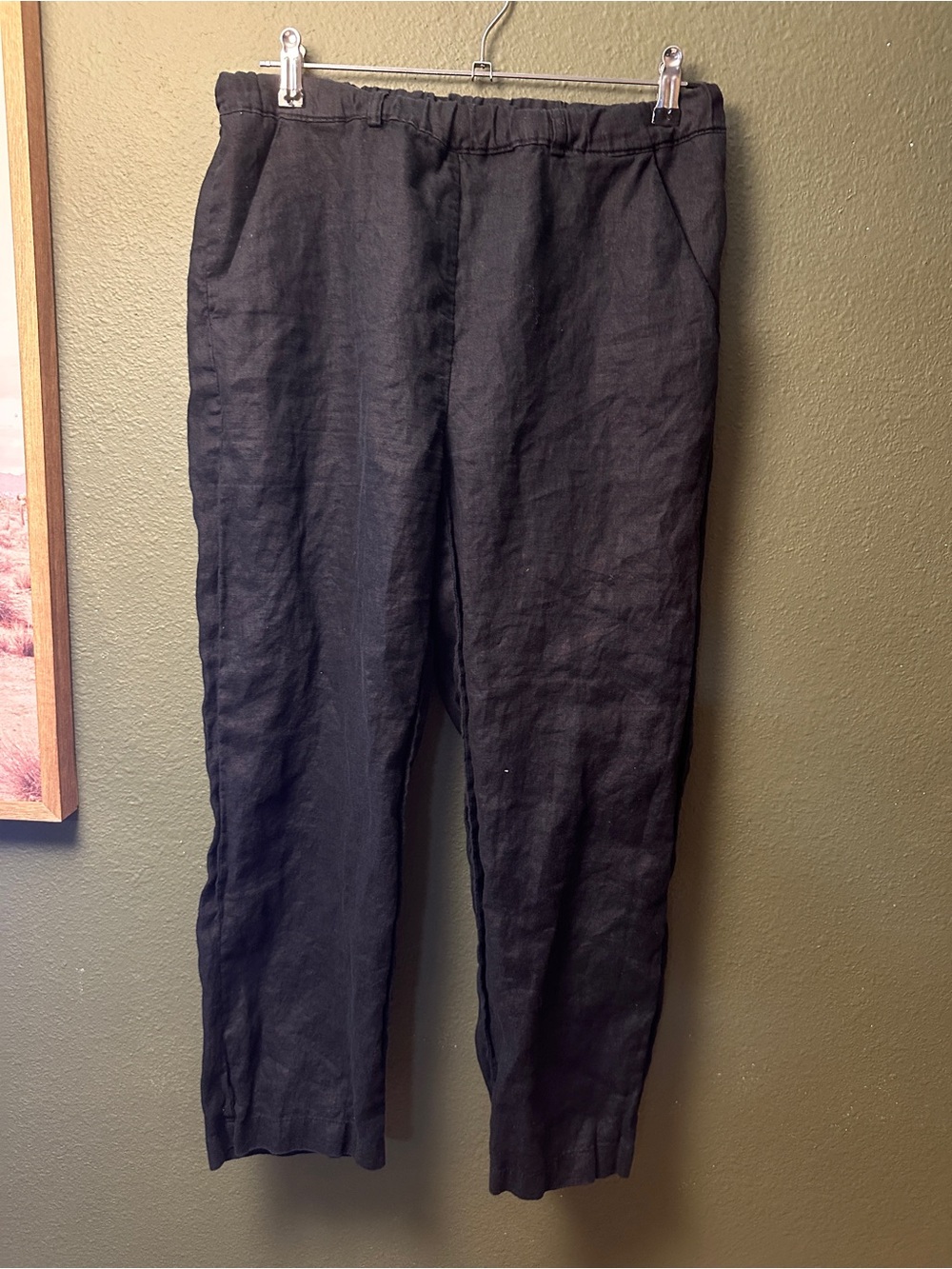 Quince Black Linen Pants